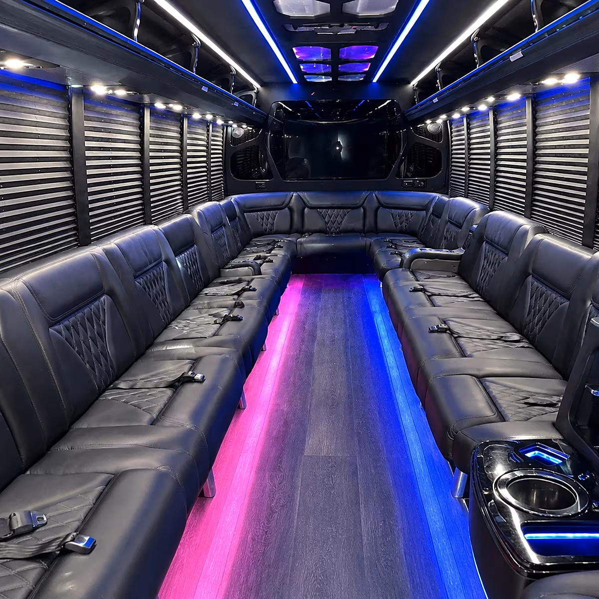 sandy springs party bus rental interior